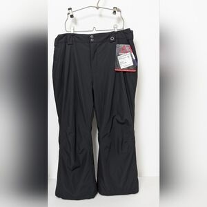 Gerry Fleece Lined Snow Pants Womens XXL Boot Water Elastic Resistant Black